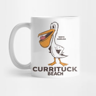 Currituck Beach, NC Summertime Vacationing Pelican & Fish Mug